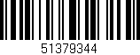 Código de barras (EAN, GTIN, SKU, ISBN): '51379344'