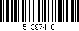 Código de barras (EAN, GTIN, SKU, ISBN): '51397410'