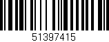 Código de barras (EAN, GTIN, SKU, ISBN): '51397415'