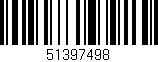 Código de barras (EAN, GTIN, SKU, ISBN): '51397498'