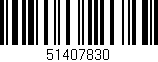 Código de barras (EAN, GTIN, SKU, ISBN): '51407830'