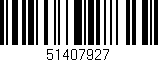 Código de barras (EAN, GTIN, SKU, ISBN): '51407927'