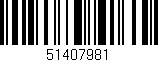 Código de barras (EAN, GTIN, SKU, ISBN): '51407981'