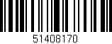 Código de barras (EAN, GTIN, SKU, ISBN): '51408170'