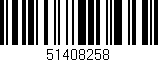 Código de barras (EAN, GTIN, SKU, ISBN): '51408258'