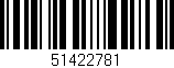 Código de barras (EAN, GTIN, SKU, ISBN): '51422781'