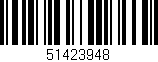 Código de barras (EAN, GTIN, SKU, ISBN): '51423948'