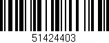 Código de barras (EAN, GTIN, SKU, ISBN): '51424403'