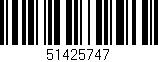 Código de barras (EAN, GTIN, SKU, ISBN): '51425747'