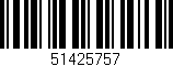 Código de barras (EAN, GTIN, SKU, ISBN): '51425757'