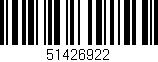 Código de barras (EAN, GTIN, SKU, ISBN): '51426922'