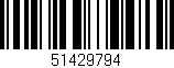 Código de barras (EAN, GTIN, SKU, ISBN): '51429794'