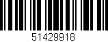 Código de barras (EAN, GTIN, SKU, ISBN): '51429918'