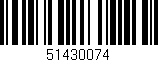 Código de barras (EAN, GTIN, SKU, ISBN): '51430074'