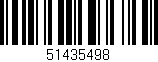 Código de barras (EAN, GTIN, SKU, ISBN): '51435498'