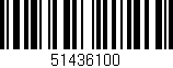 Código de barras (EAN, GTIN, SKU, ISBN): '51436100'