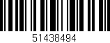 Código de barras (EAN, GTIN, SKU, ISBN): '51438494'
