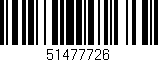 Código de barras (EAN, GTIN, SKU, ISBN): '51477726'