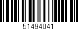 Código de barras (EAN, GTIN, SKU, ISBN): '51494041'