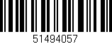 Código de barras (EAN, GTIN, SKU, ISBN): '51494057'