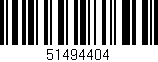 Código de barras (EAN, GTIN, SKU, ISBN): '51494404'