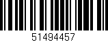 Código de barras (EAN, GTIN, SKU, ISBN): '51494457'