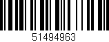 Código de barras (EAN, GTIN, SKU, ISBN): '51494963'
