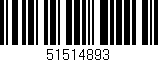 Código de barras (EAN, GTIN, SKU, ISBN): '51514893'