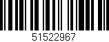 Código de barras (EAN, GTIN, SKU, ISBN): '51522967'
