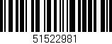 Código de barras (EAN, GTIN, SKU, ISBN): '51522981'
