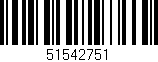 Código de barras (EAN, GTIN, SKU, ISBN): '51542751'