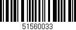 Código de barras (EAN, GTIN, SKU, ISBN): '51560033'