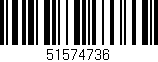 Código de barras (EAN, GTIN, SKU, ISBN): '51574736'