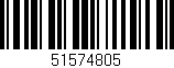 Código de barras (EAN, GTIN, SKU, ISBN): '51574805'
