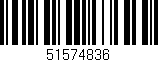 Código de barras (EAN, GTIN, SKU, ISBN): '51574836'