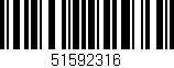 Código de barras (EAN, GTIN, SKU, ISBN): '51592316'