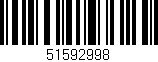 Código de barras (EAN, GTIN, SKU, ISBN): '51592998'