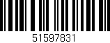 Código de barras (EAN, GTIN, SKU, ISBN): '51597831'