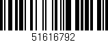 Código de barras (EAN, GTIN, SKU, ISBN): '51616792'