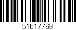 Código de barras (EAN, GTIN, SKU, ISBN): '51617769'
