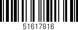 Código de barras (EAN, GTIN, SKU, ISBN): '51617816'