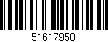 Código de barras (EAN, GTIN, SKU, ISBN): '51617958'