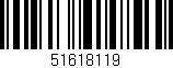 Código de barras (EAN, GTIN, SKU, ISBN): '51618119'