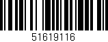 Código de barras (EAN, GTIN, SKU, ISBN): '51619116'