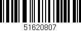 Código de barras (EAN, GTIN, SKU, ISBN): '51620807'
