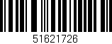 Código de barras (EAN, GTIN, SKU, ISBN): '51621726'