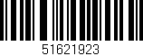 Código de barras (EAN, GTIN, SKU, ISBN): '51621923'