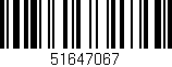 Código de barras (EAN, GTIN, SKU, ISBN): '51647067'