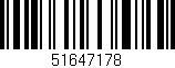 Código de barras (EAN, GTIN, SKU, ISBN): '51647178'