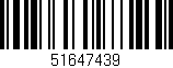 Código de barras (EAN, GTIN, SKU, ISBN): '51647439'